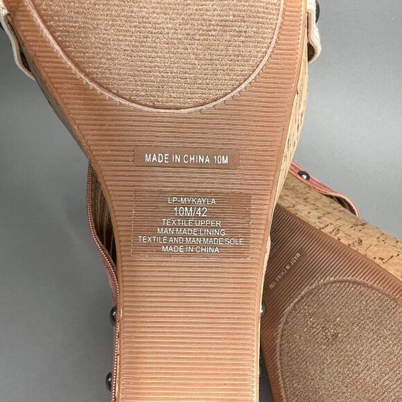Lucky Brand Mykayla Sandals Women's Size 10 Wedge Platform Open Toe Heeled Shoes - Picture 11 of 12